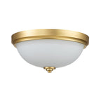 Feiss Malibu 2 Light Flush Mount Light - Brass | Outlet