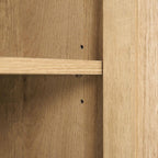 Frances Woven Rattan 1-Door Bathroom Cabinet, Natural