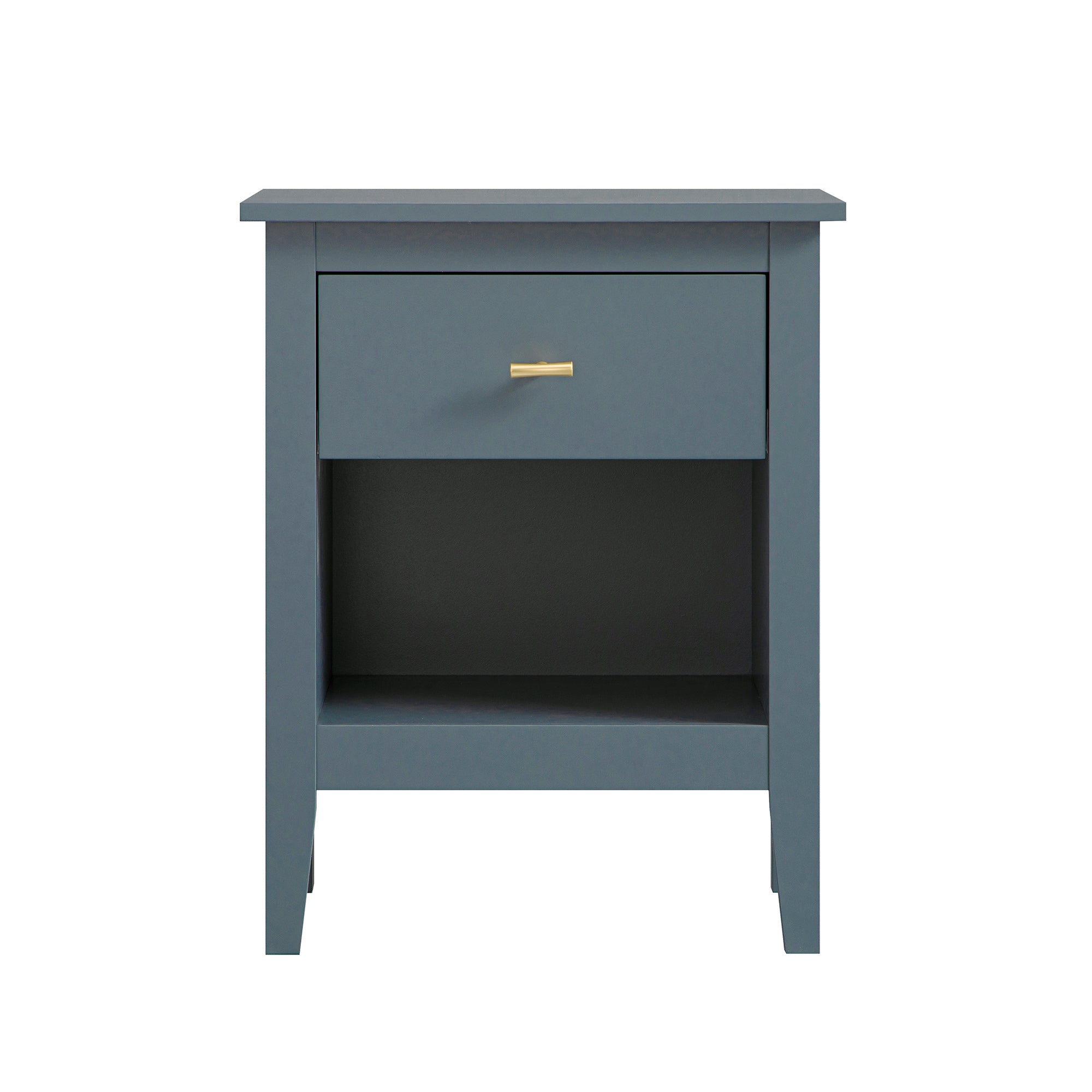 Oakham 1-Drawer Bedside Table, Stormy Blue