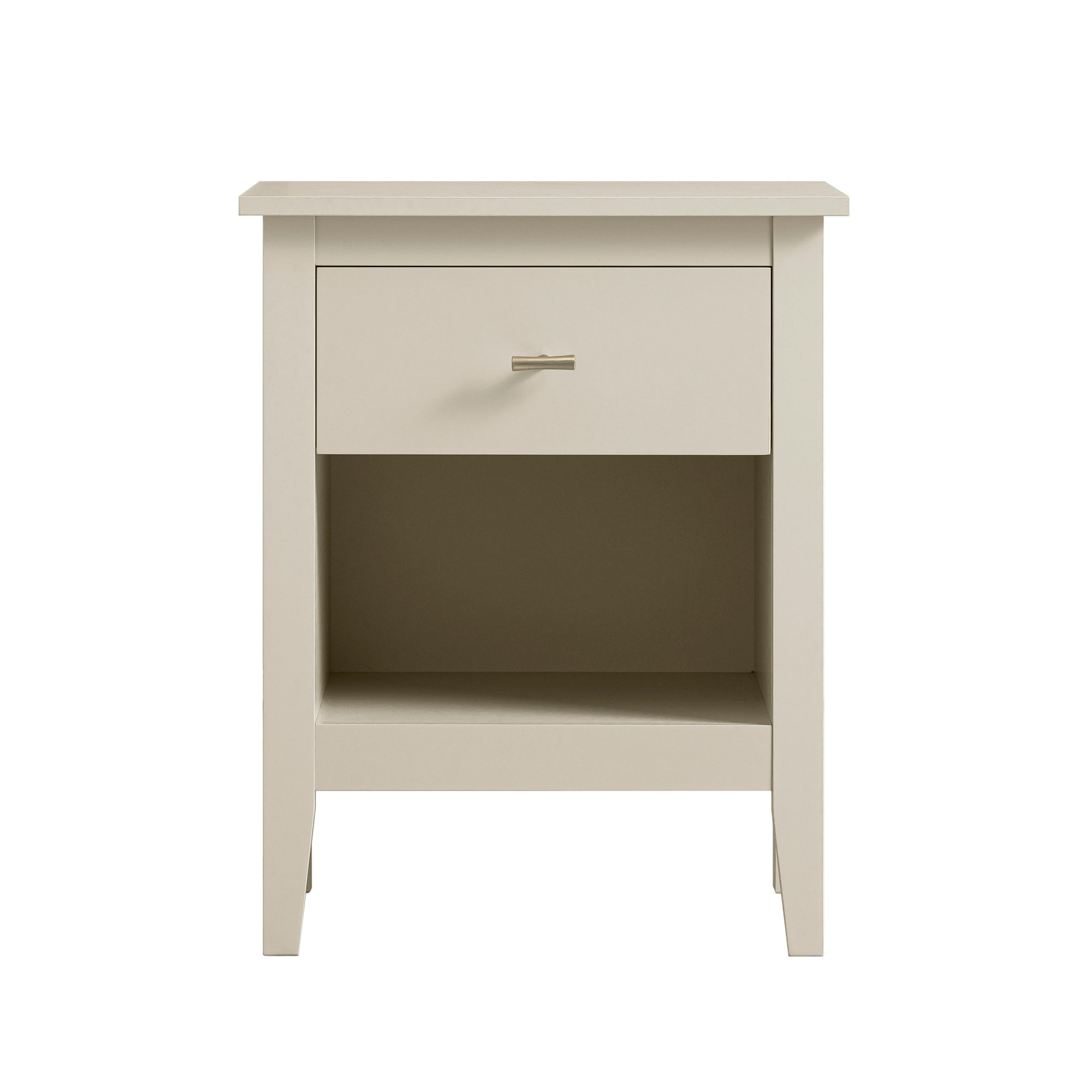 Oakham 1-Drawer Bedside Table, Shaded White