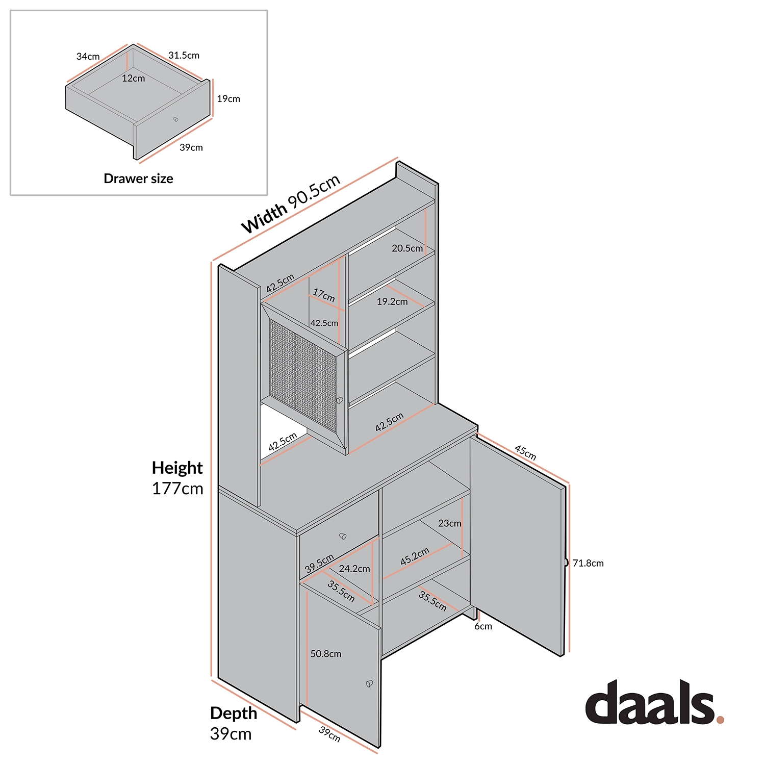 Frances Woven Rattan Dresser, Mint