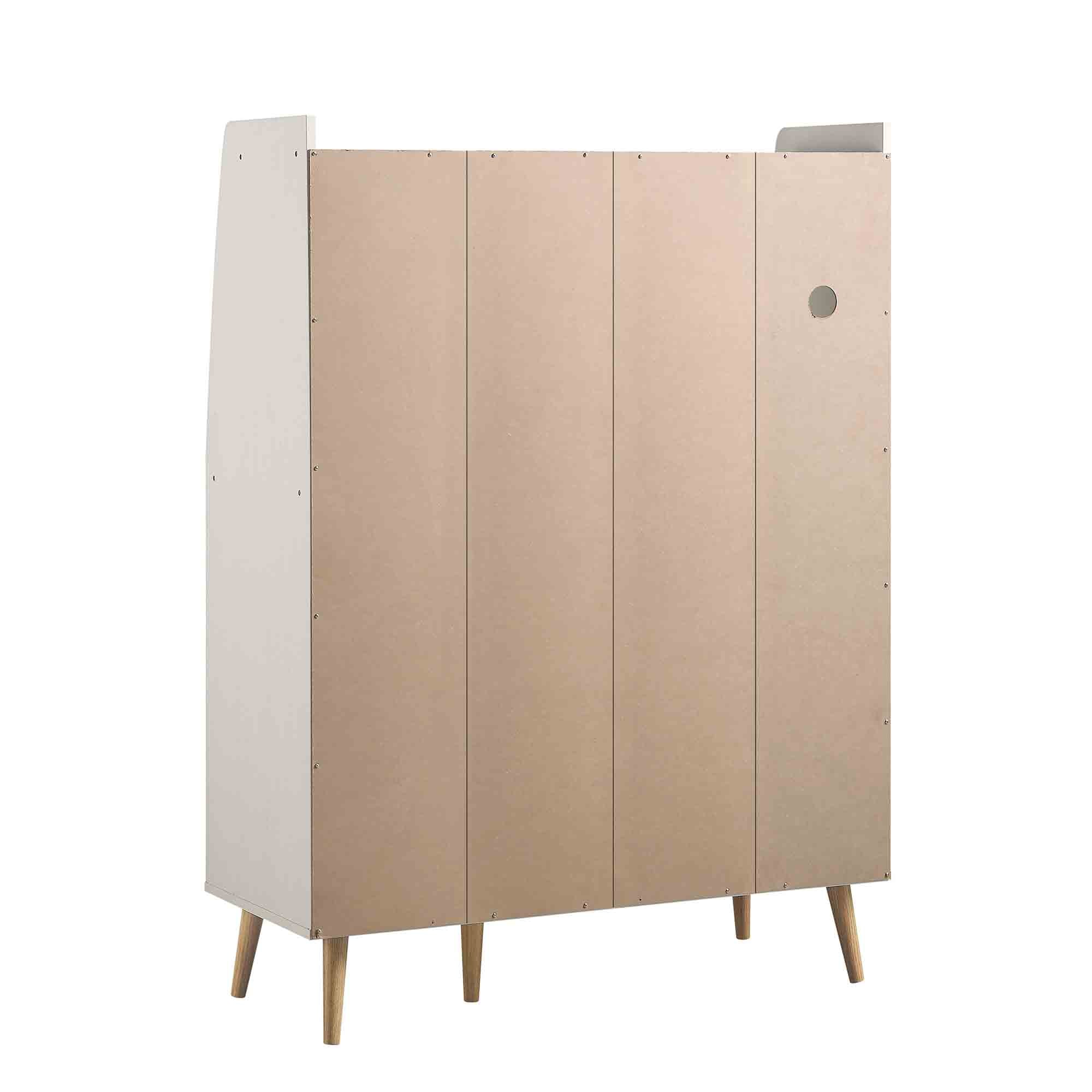 Frances Woven Rattan Kitchen Cabinet, White