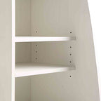 Frances Woven Rattan Kitchen Cabinet, White