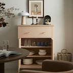 Oakham Small Sideboard with Drawer, Nude Pink