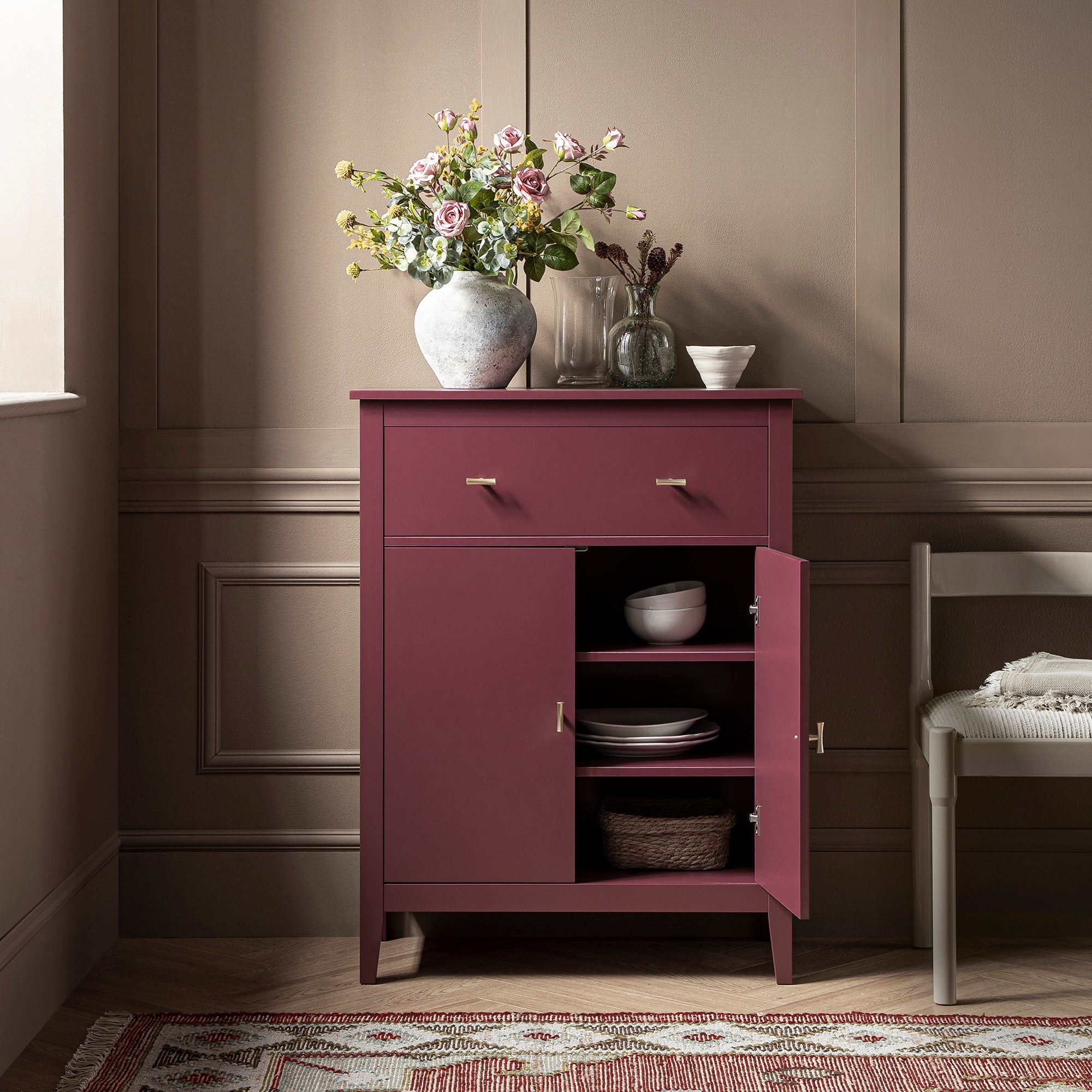 Oakham Small Sideboard with Drawer, Wild Cherry