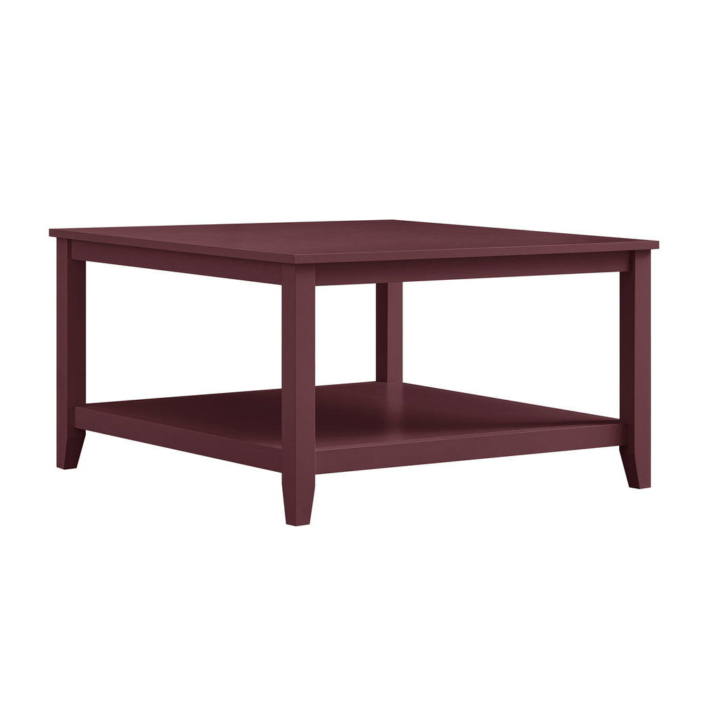 Oakham 80cm Square Coffee Table, Wild Cherry
