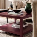 Oakham 80cm Square Coffee Table, Wild Cherry