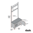 Frances Woven Hallway Unit with Cushion, Natural