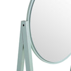 Frances Woven Rattan Standing Dressing Table with Mirror, Mint