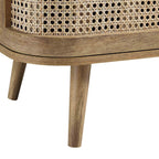 Izzy Curved Rattan 160cm Wide TV Unit, Natural