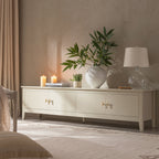 Oakham 180cm Wide TV Unit, Shaded White