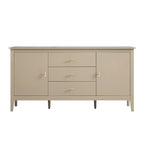 Oakham Wide Sideboard with Drawers, Deep Greige