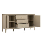 Oakham Wide Sideboard with Drawers, Deep Greige