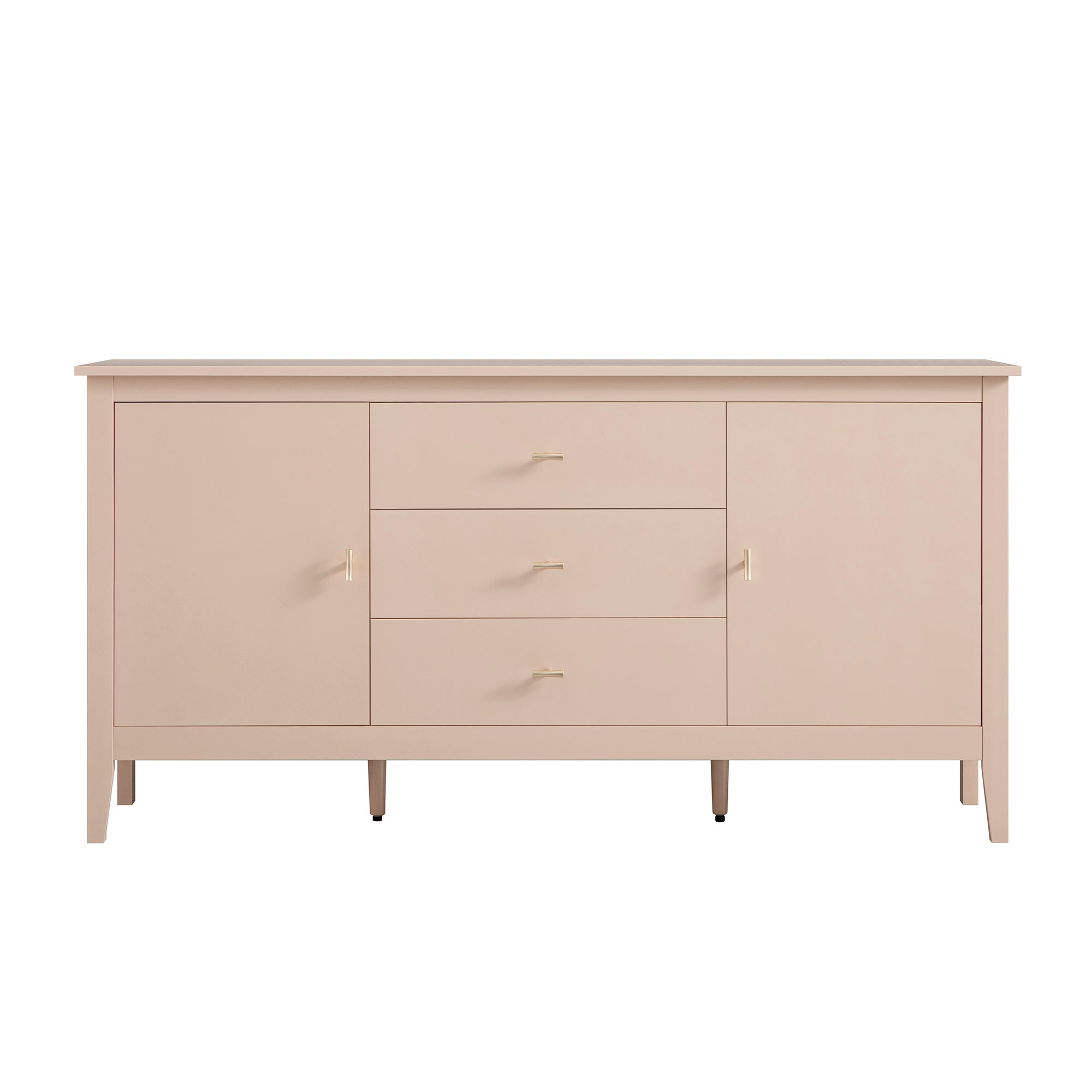 Oakham Wide Sideboard with Drawers, Nude Pink
