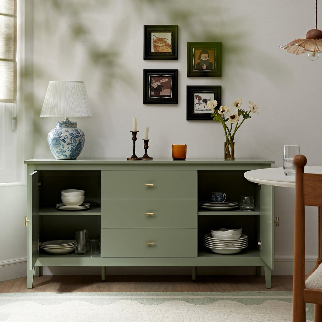 Oakham Wide Sideboard with Drawers, Desert Sage