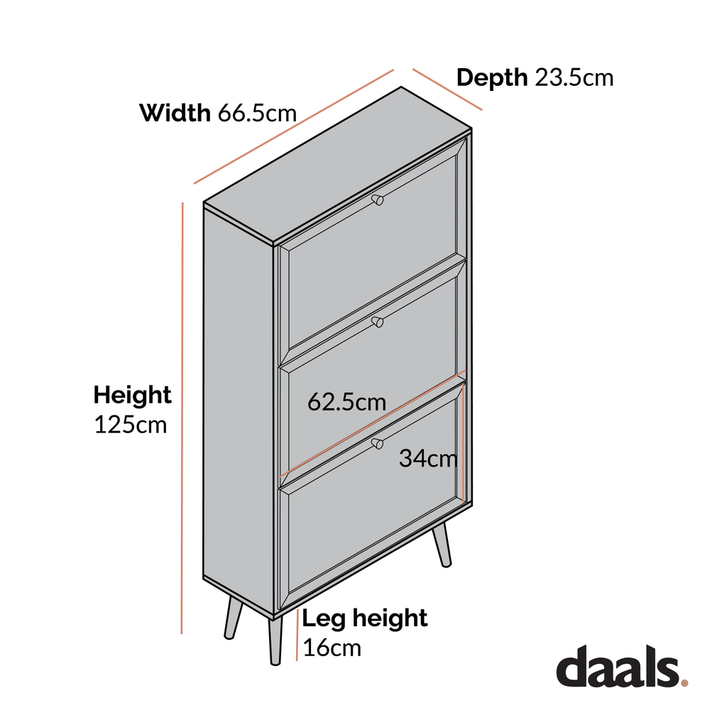 Frances Rattan 3 Tier Shoe Storage Cabinet, Natural