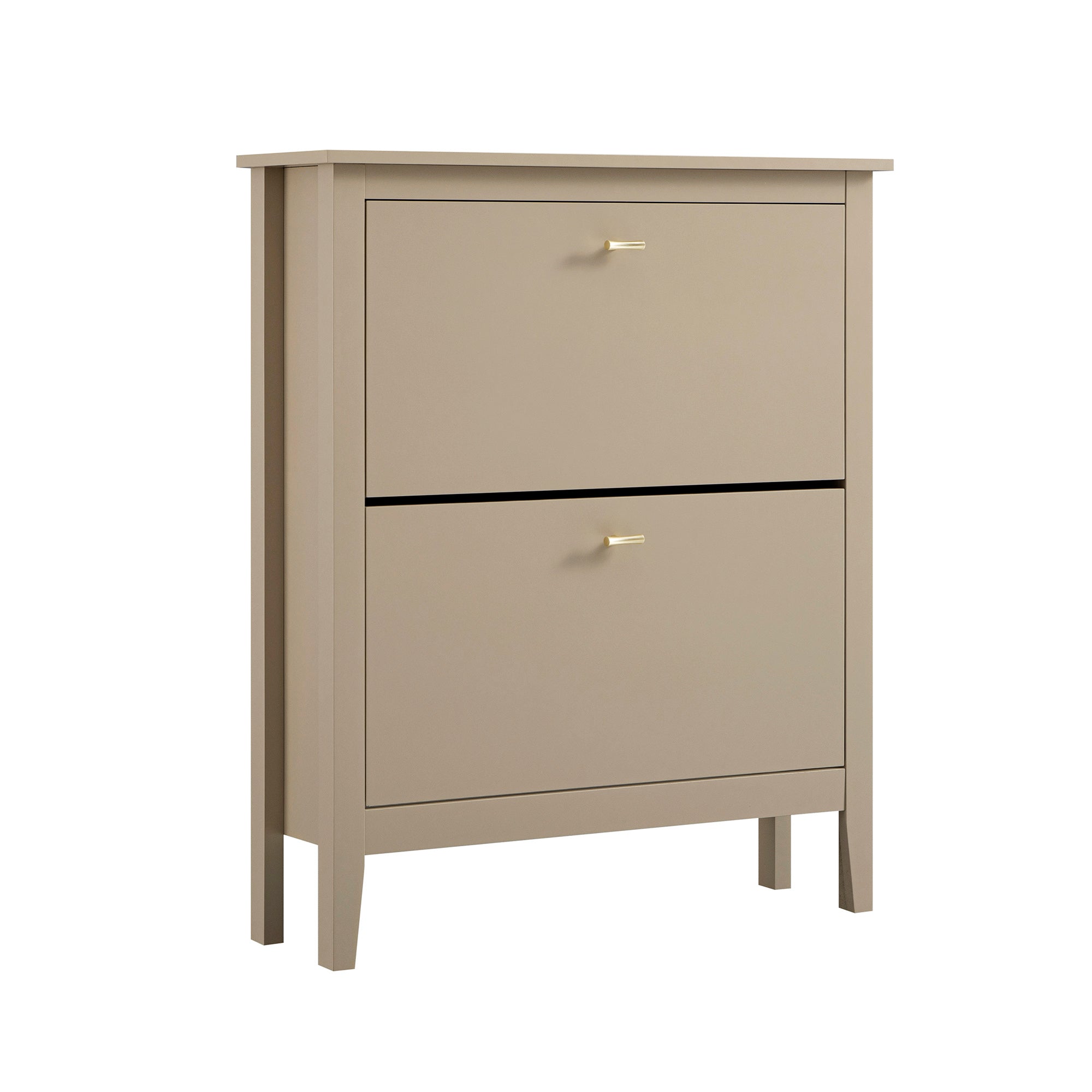 Oakham 2-Tier Shoe Cabinet, Deep Greige