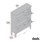 Oakham 2-Tier Shoe Cabinet, Nude Pink