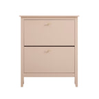 Oakham 2-Tier Shoe Cabinet, Nude Pink