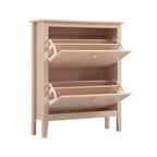 Oakham 2-Tier Shoe Cabinet, Nude Pink
