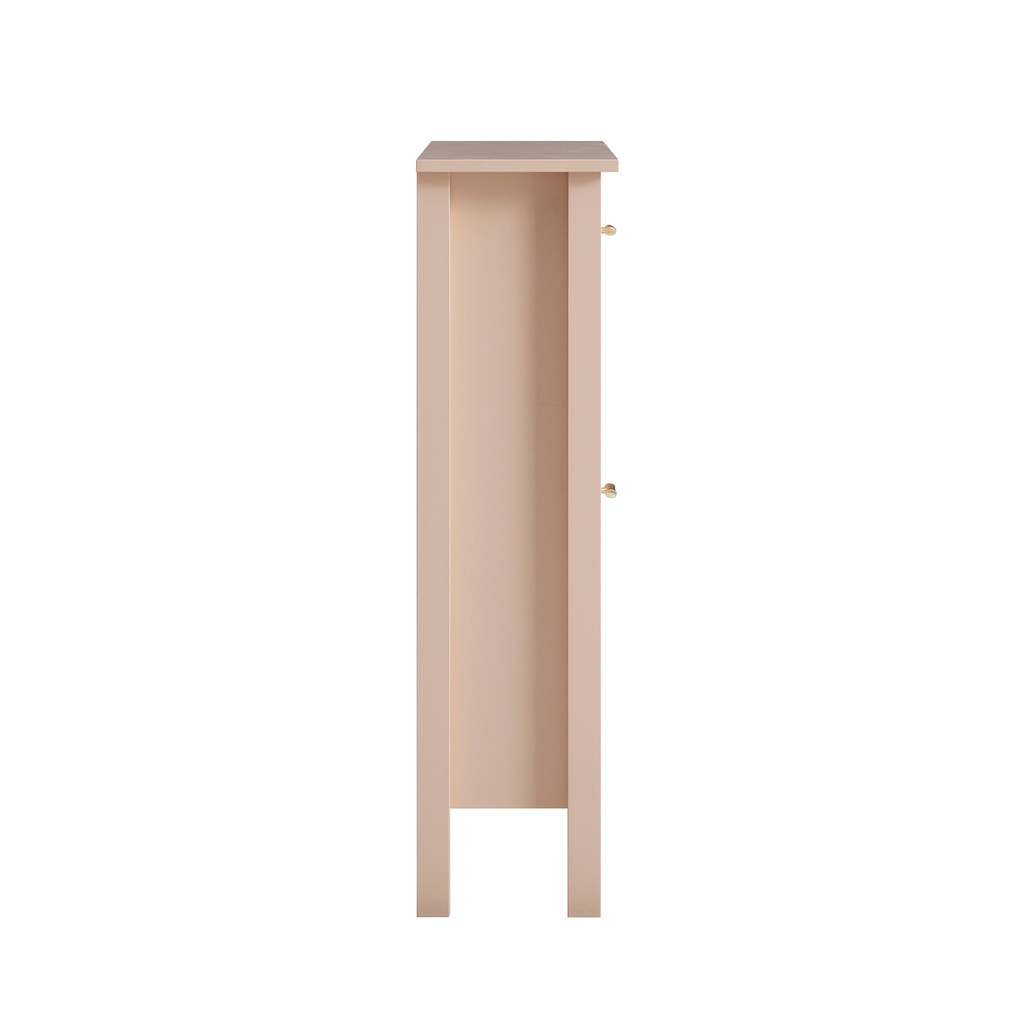 Oakham 2-Tier Shoe Cabinet, Nude Pink
