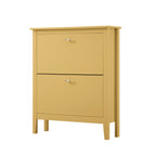 Oakham 2-Tier Shoe Cabinet, Rattan Yellow