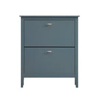 Oakham 2-Tier Shoe Cabinet, Stormy Blue