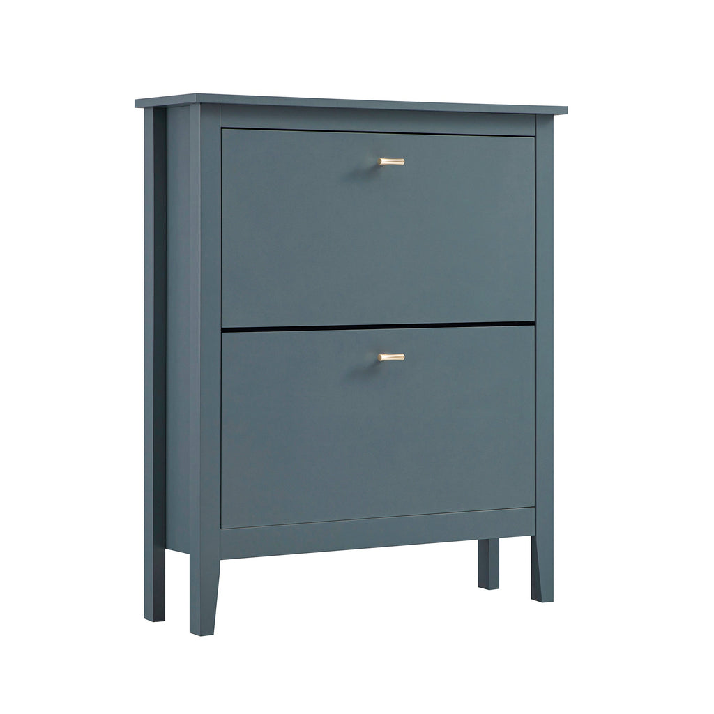 Oakham 2-Tier Shoe Cabinet, Stormy Blue