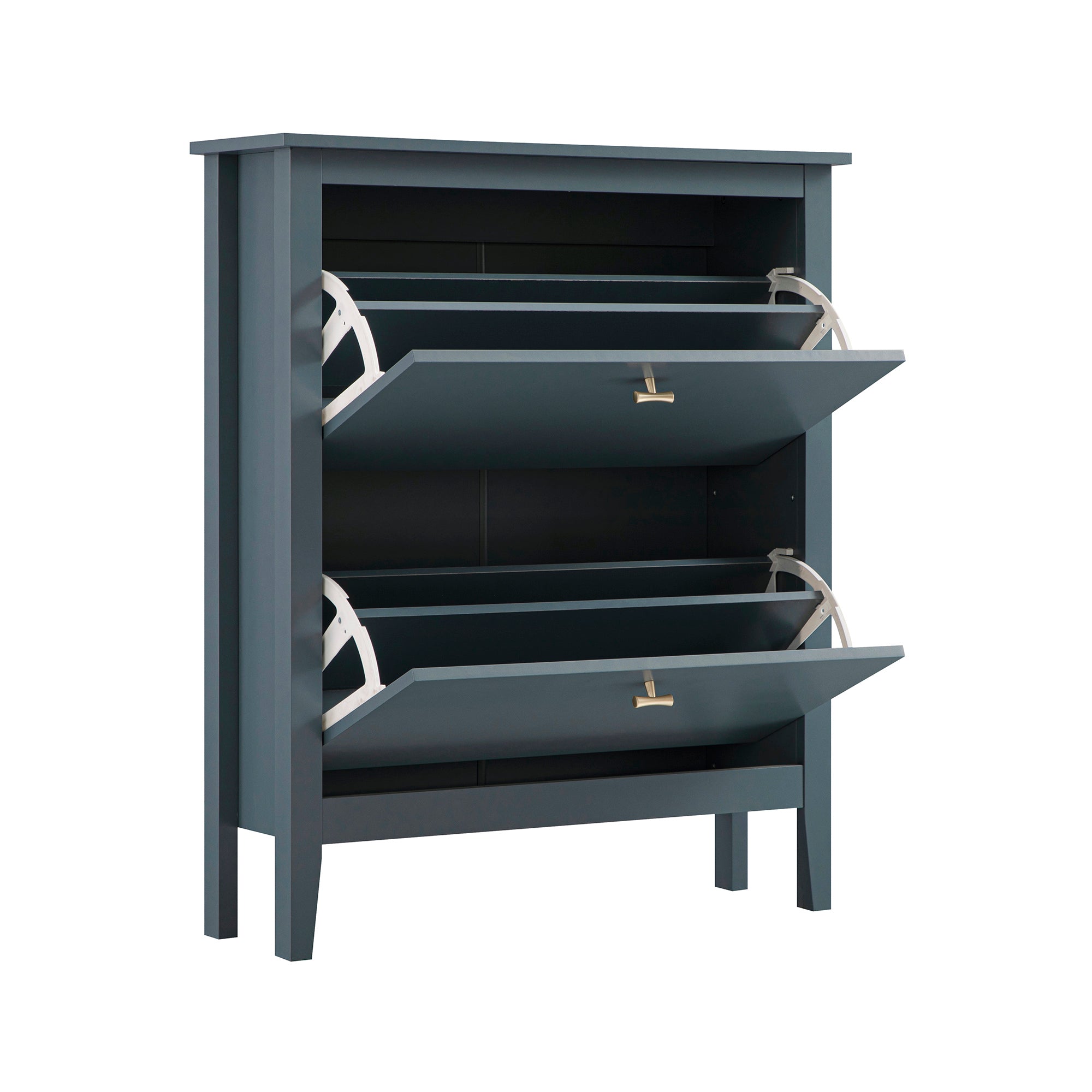 Oakham 2-Tier Shoe Cabinet, Stormy Blue