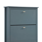 Oakham 2-Tier Shoe Cabinet, Stormy Blue