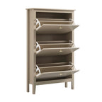Oakham 3-Tier Shoe Cabinet, Deep Greige