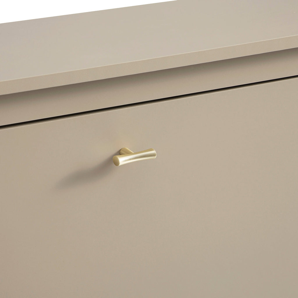 Oakham 3-Tier Shoe Cabinet, Deep Greige