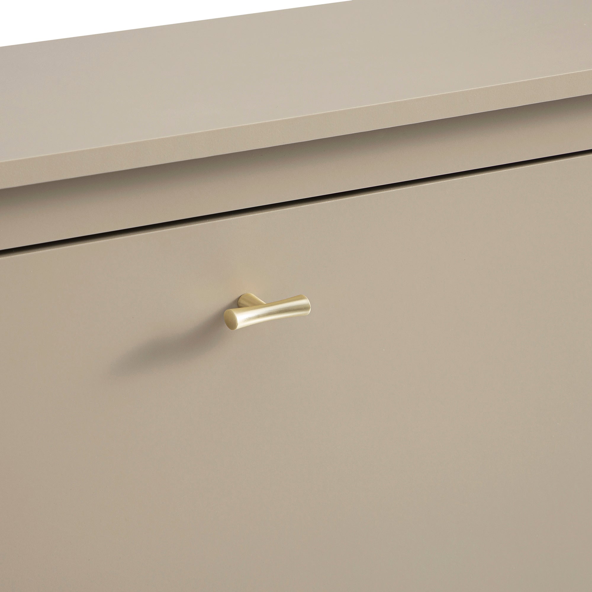 Oakham 3-Tier Shoe Cabinet, Deep Greige