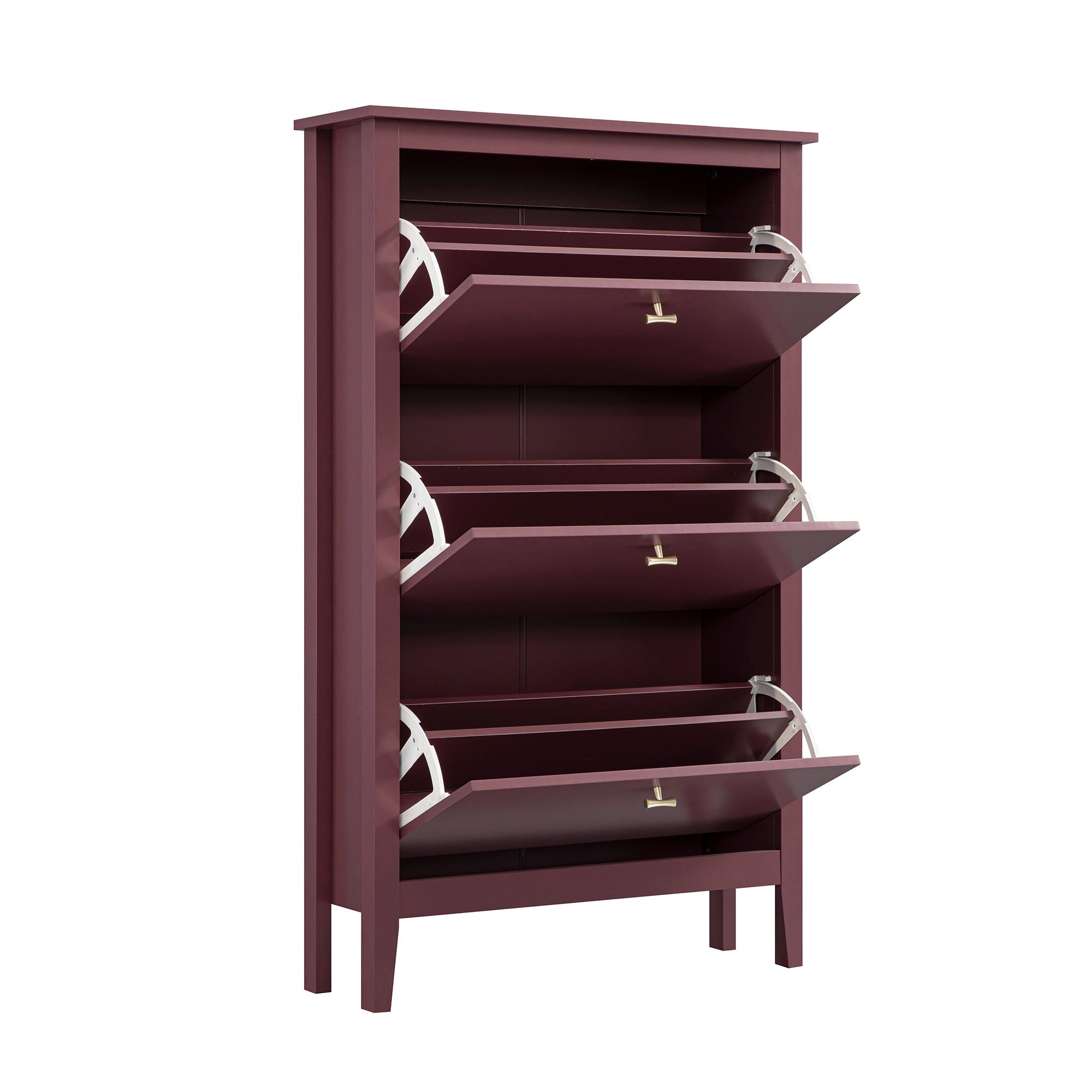 Oakham 3-Tier Shoe Cabinet, Wild Cherry