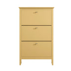Oakham 3-Tier Shoe Cabinet, Rattan Yellow