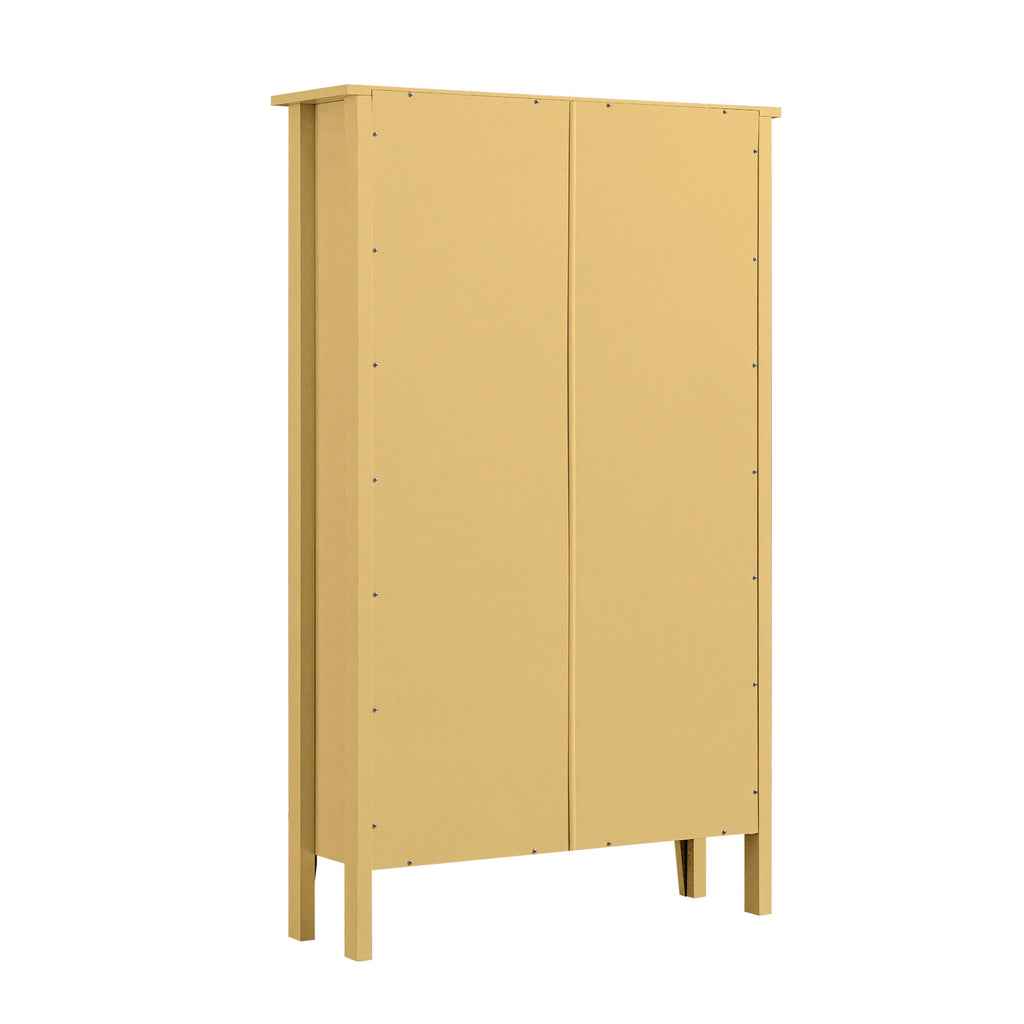 Oakham 3-Tier Shoe Cabinet, Rattan Yellow