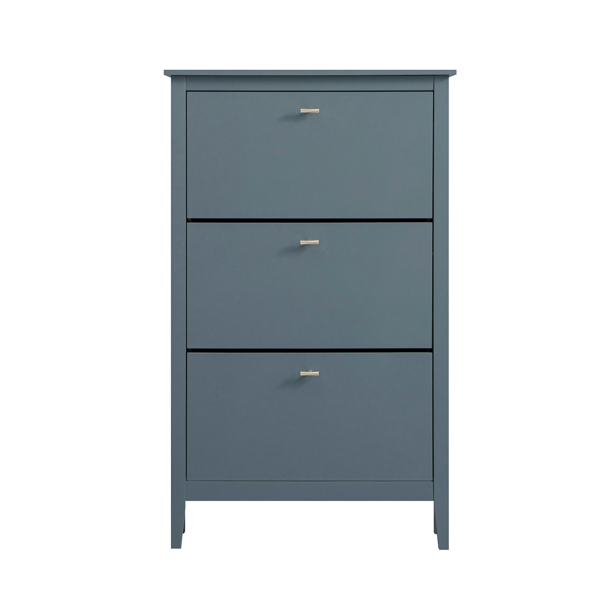 Oakham 3-Tier Shoe Cabinet, Stormy Blue