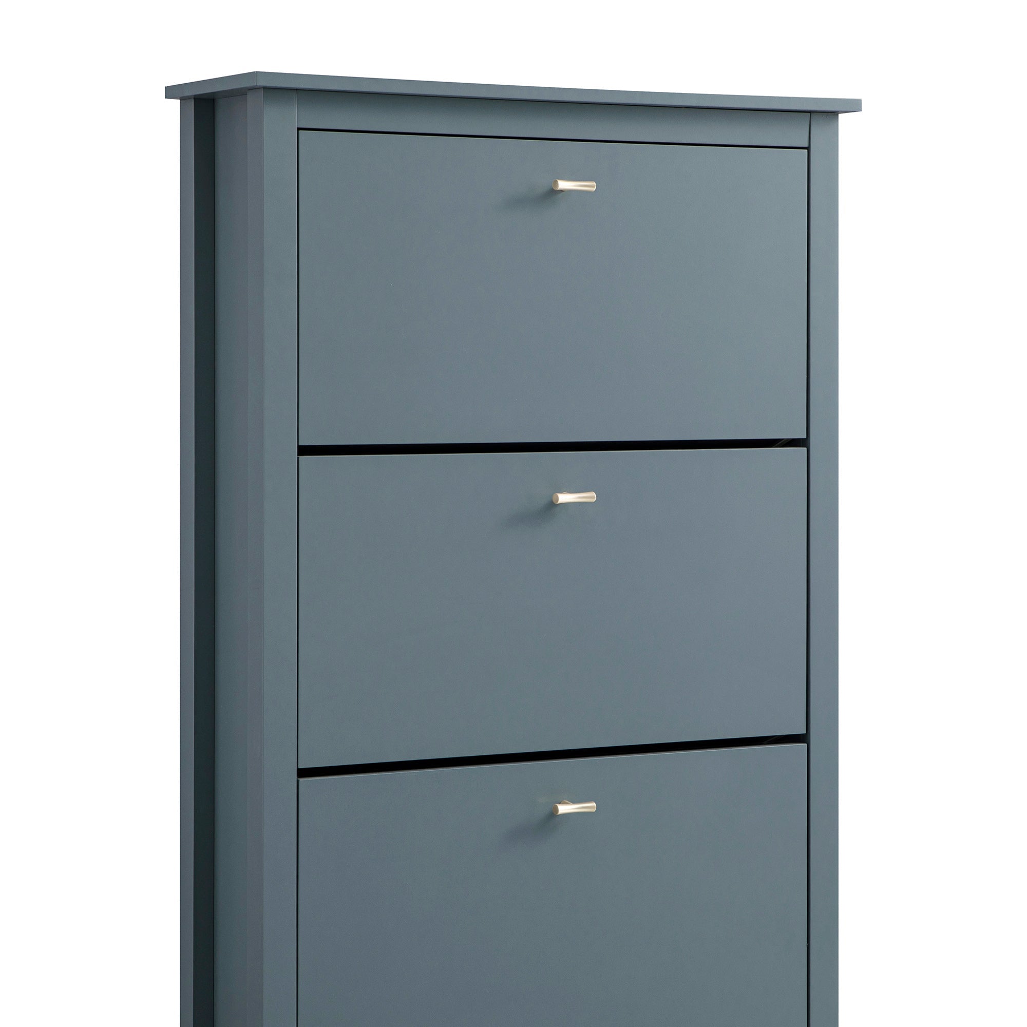 Oakham 3-Tier Shoe Cabinet, Stormy Blue