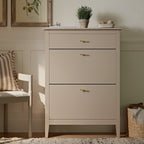 Oakham 2-Tier Shoe Cabinet with Top Drawer, Deep Greige