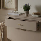 Oakham 2-Tier Shoe Cabinet with Top Drawer, Deep Greige