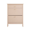 Oakham 2-Tier Shoe Cabinet with Top Drawer, Nude Pink
