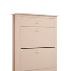 Oakham 2-Tier Shoe Cabinet with Top Drawer, Nude Pink