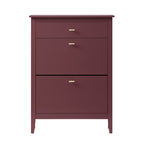 Oakham 2-Tier Shoe Cabinet with Top Drawer, Wild Cherry