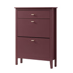 Oakham 2-Tier Shoe Cabinet with Top Drawer, Wild Cherry