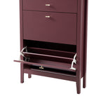 Oakham 2-Tier Shoe Cabinet with Top Drawer, Wild Cherry