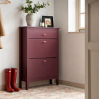 Oakham 2-Tier Shoe Cabinet with Top Drawer, Wild Cherry