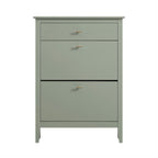 Oakham 2-Tier Shoe Cabinet with Top Drawer, Desert Sage