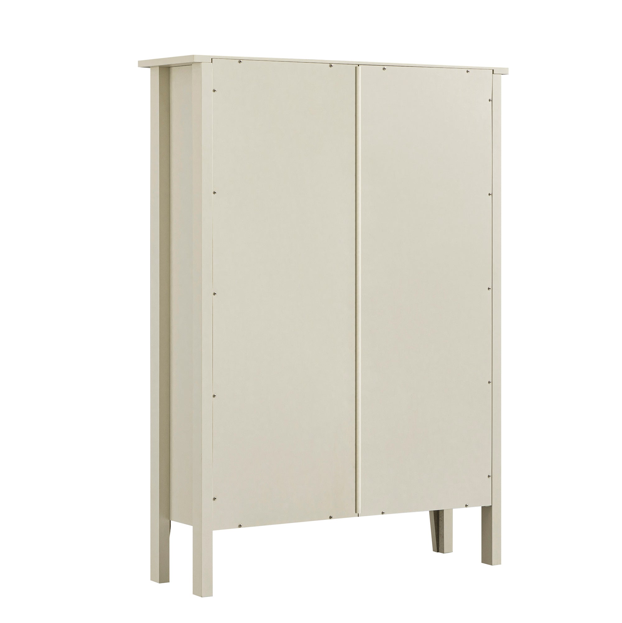 Oakham 2-Tier Shoe Cabinet with Top Drawer, Shaded White