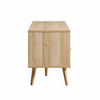 Frances Woven Rattan 160cm 3-Drawer TV Unit, Natural