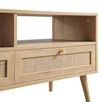 Frances Woven Rattan 160cm 3-Drawer TV Unit, Natural